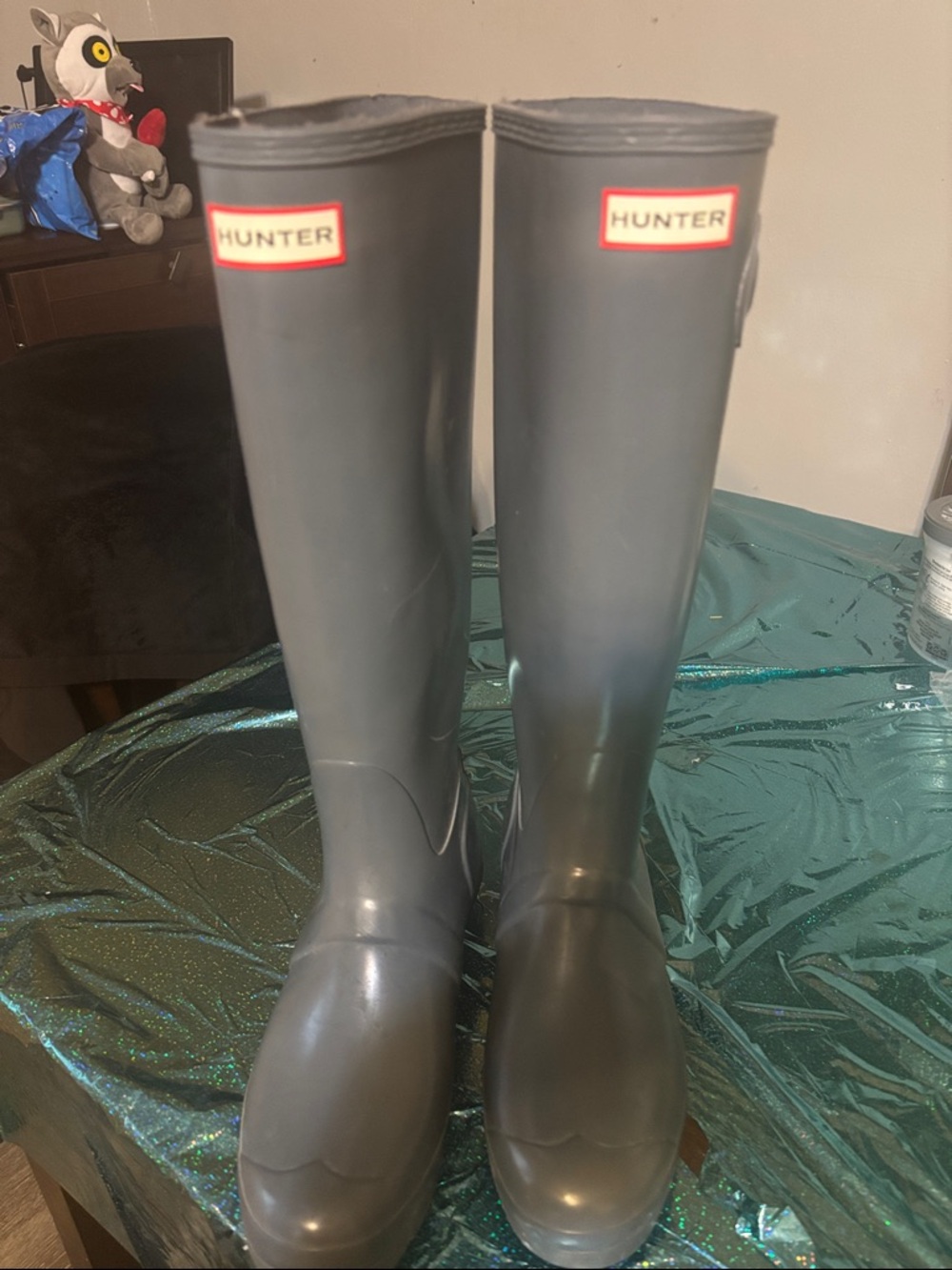 Hunter Tall Rain Boots in Charcoal Gray